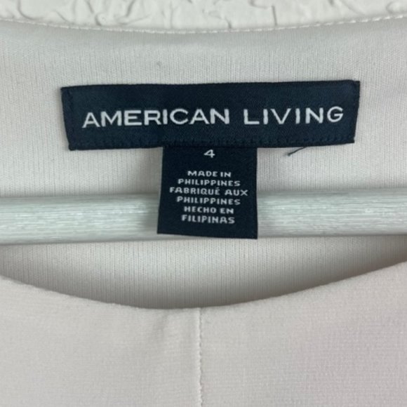 AMERICAN LIVING Two Tone Stripe Sleeveless Pullover Dress Nautical Coastal Size4 - Picture 4 of 8